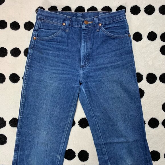 Wrangler Jeans Cowboy Cut Bootcut Mens 28x34 Blue Denim 936PWD Western Rodeo - Picture 5 of 14